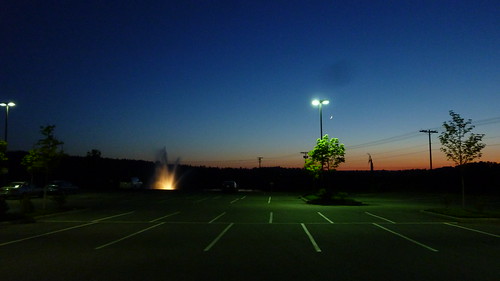 P1010025 by (° ͜ʖ ͡ -), lake tye monroe washington storm pond cess pool sun set sunset sky light power utility line pole par