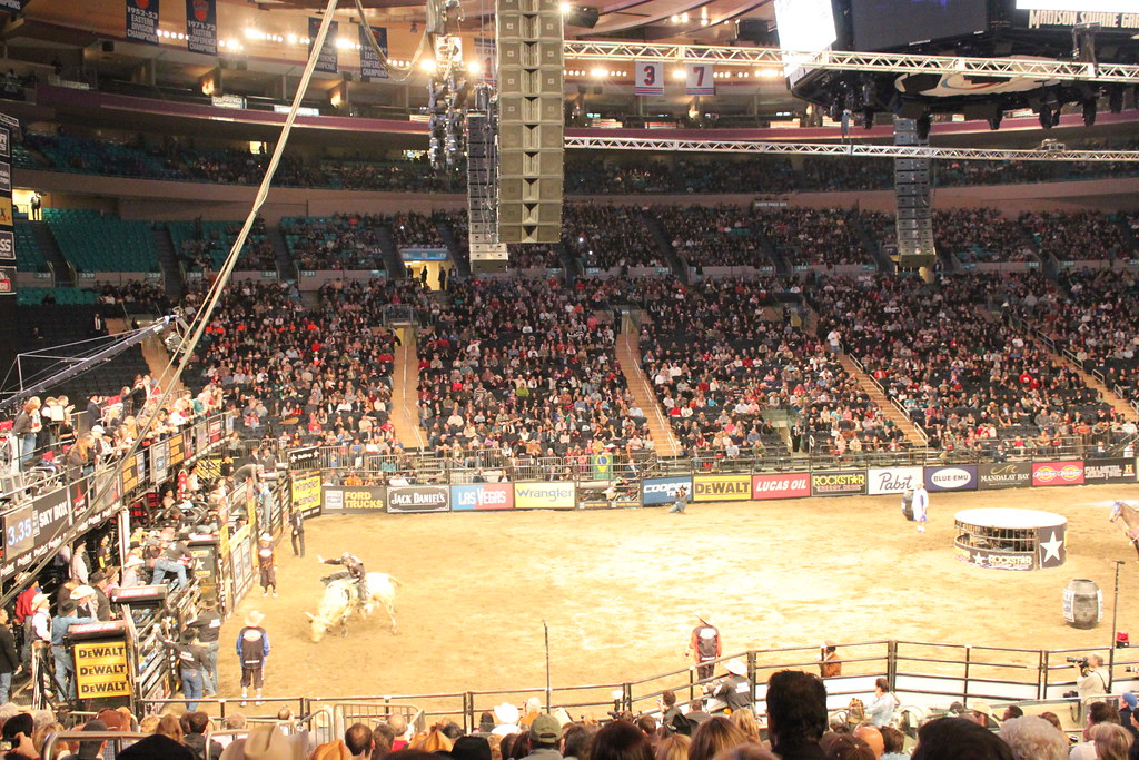 My View Of The Pbr Action From Our Seats At Madison Square Flickr