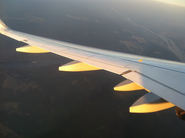 Airplane Wing over Germany