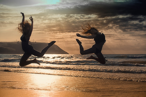ocean life trip sunset summer camp sky beach wales youth happy jump sand joy dream dancer ytop