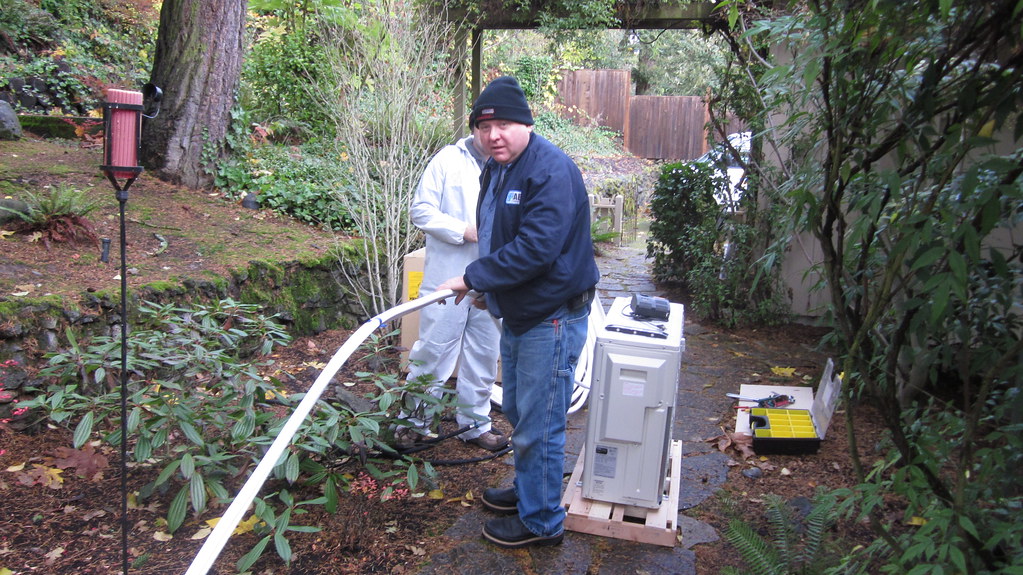 Ductless Heat Pump: Installing the ductless heat pump system that now (sort of) heats and cools the house
