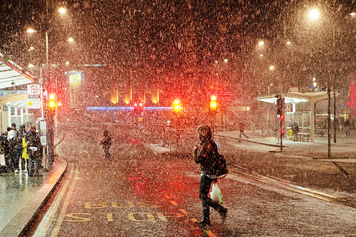 London when it snows.♥♥