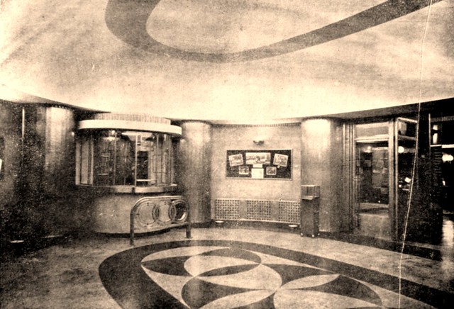 1940 Hall de la sala del Cine Cervantes, proyecto del arquitecto Mauricio Despouy
