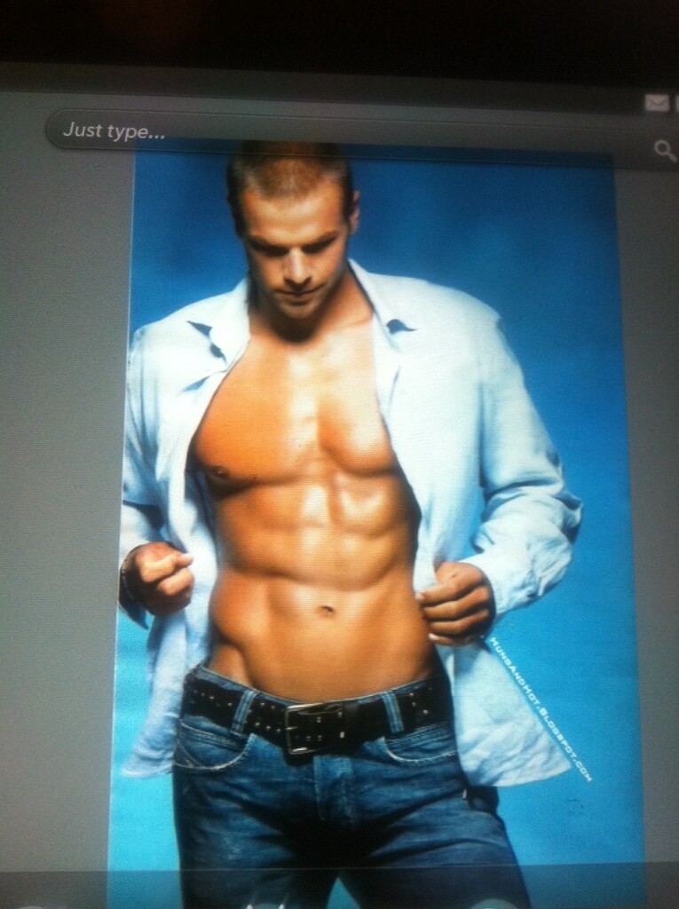 This shirtless photo of Chris O'Donnell is on the background of my HP TouchPad ;)