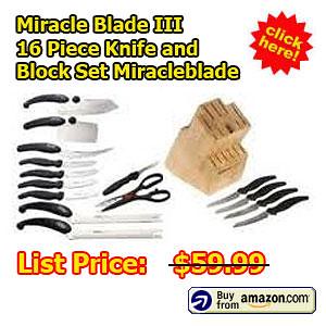 Miracle Blade III 16 Piece Knife and Block Set Miracleblad…