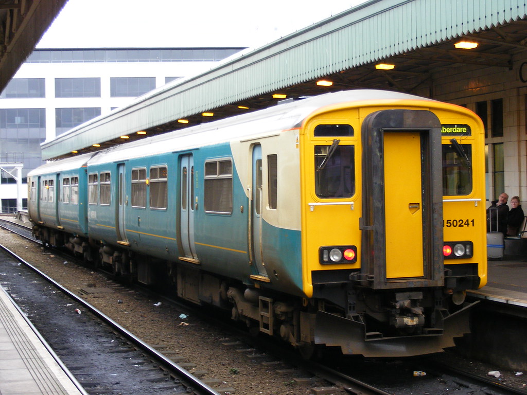 150241 stands at Cardiff Central with Aberdare service | Flickr