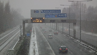 Salford Snow: Bleak driving conditions | The first real snow… | Flickr