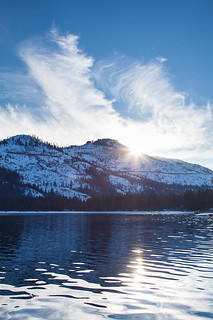 Sun and clouds over Donner Peak