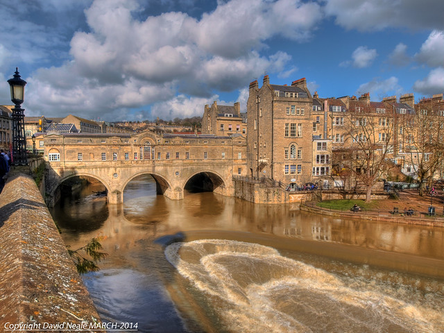 The weir River Avon - City of Bath