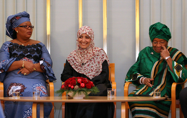 Fredsprisvinnerne 2011: Leymah Gbowee, Tawakkul Karman og Ellen Johnson Sirleaf