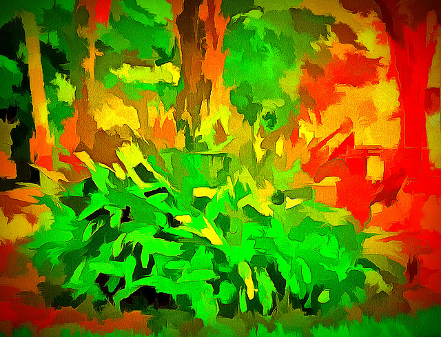 bushes [abstract in  pop-art]