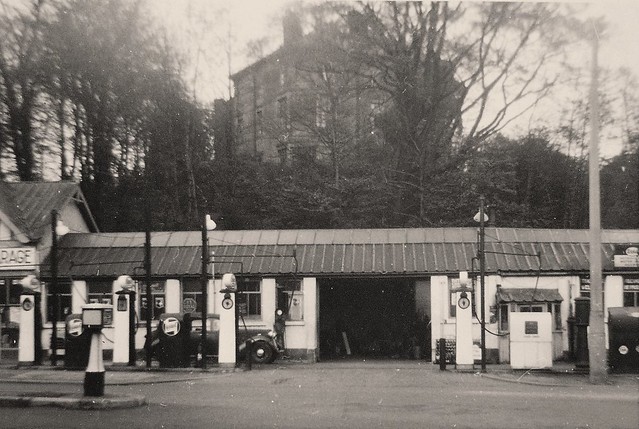 Kay's Garage and Cooper Hill House, Church Brow, Walton-le-Dale c.1950