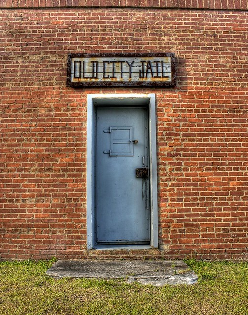 Old jail door in Pembroke