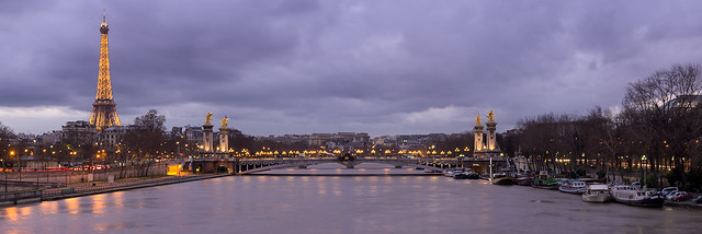 Pont Alexandre III and Eiffel Tower, Paris, France