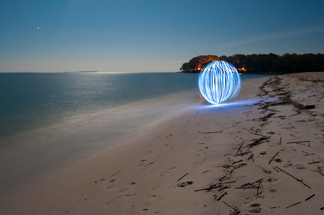 Blue Orb by the Waves