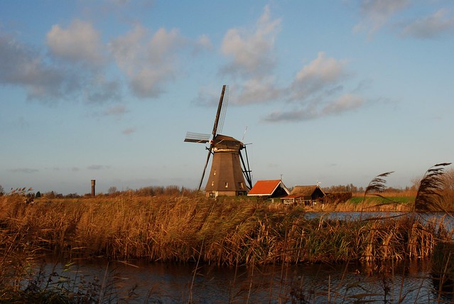 Kinderdijk, windmill (zijde Overwaard)
