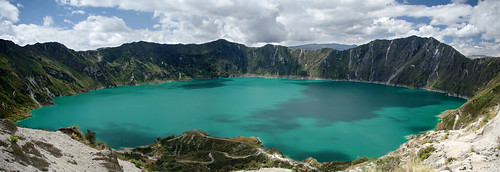 panorama lake southamerica landscape ecuador paisaje panoramic crater andes laguna quilotoa sudamérica américadelsur