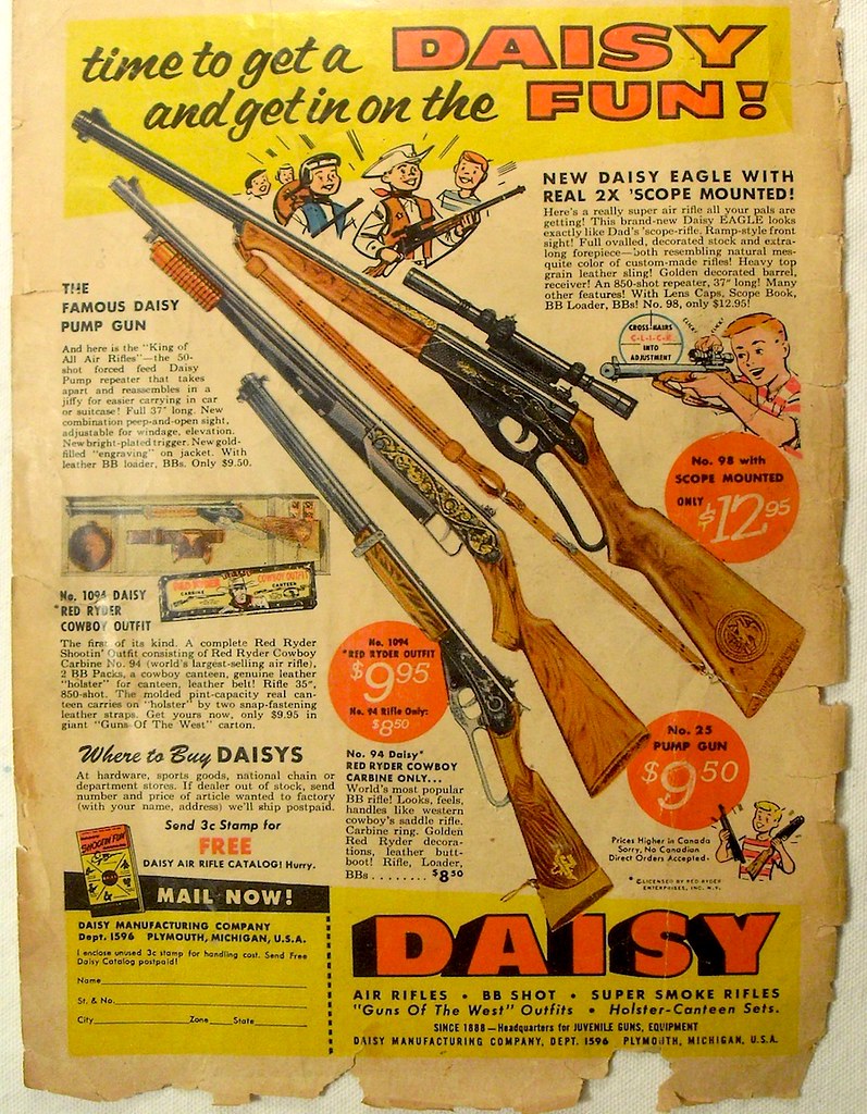 1958 ADVERT 4 PG Toy Gun Rifle Wells Fargo Mattel Winchester Daisy Super Scope 