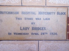 Hutchinson Hospital, Commemoration Stone, 28th April 1926.
