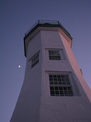 moon and lighthouse