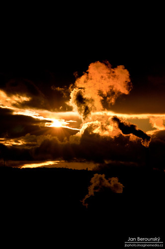 sunset cloud sun clouds smog nikon sundown d90