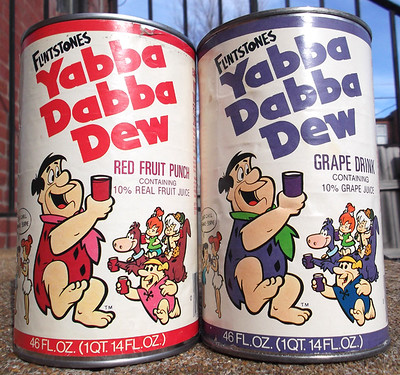 Vintage 1976 Flintstones Yabba Dabba Dew LEMONADE Can Hann… | Flickr