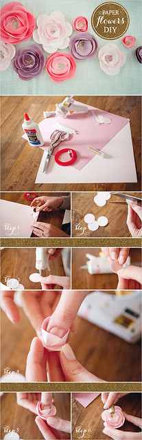 Como fazer flores de papel - Enfeite de mesa