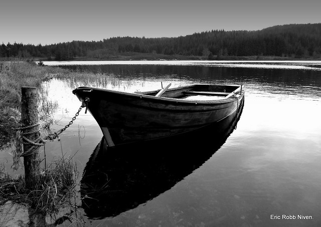Rotmell Loch and Fishermans Boat.