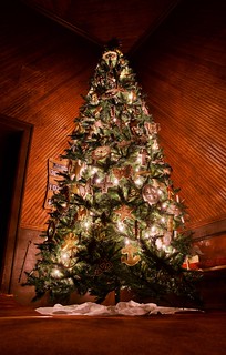 346/365: Monday, December 12, 2011: Chrismon Tree in Sanctuary of Trinity United Methodist Church, Catlett, Virginia | by Stephen Little