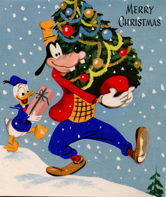 Vintage Christmas Card - Disney