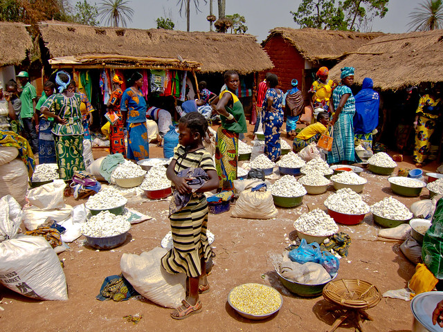 colorfull manioc market