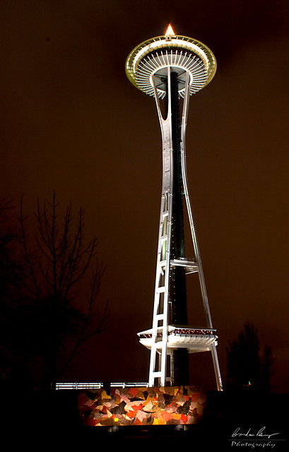 Seattle Space Needle and Mural Amphitheater
