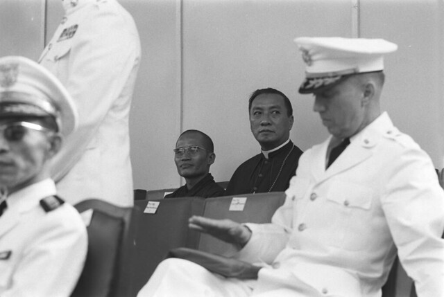 Monk Thich Tam Chau and Bishop Nguyen van Binh - Quoc Khanh 1-11-1965