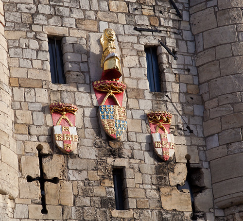Micklegate Bar | Medieval shields on the Bar - which leads t… | Flickr