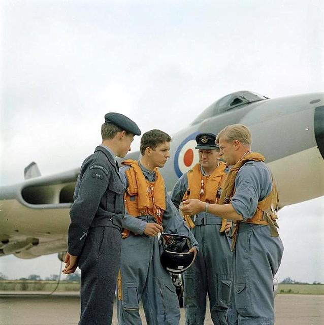Air Training Corps activities during an annual summer camp. A member of 54 (Eastbourne) Squadron ATC 'shadows' the crew of an Avro Vulcan Bomber at RAF Cottesmore.