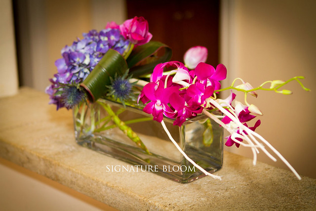 Hydrangea & Orchid Flower Arrangement, Los Gatos CA