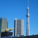 Asahi brewery and Sky tree　アサヒ・ビルとスカイ・ツリー