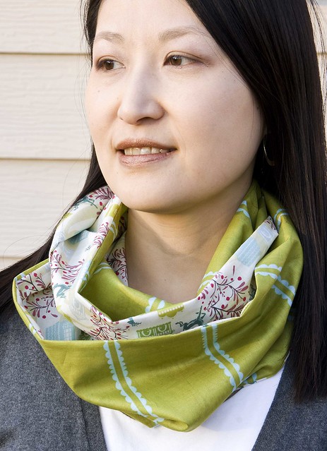Olive Infinity Cowl Scarf