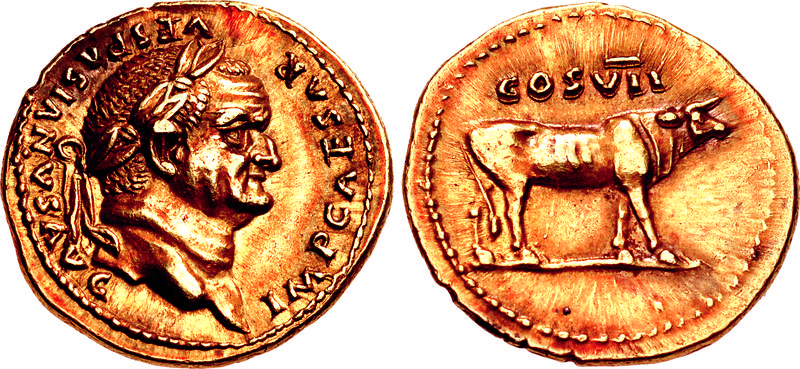 R557 An Exceptional Roman Gold Aureus of Vespasian (69-79 … Flickr