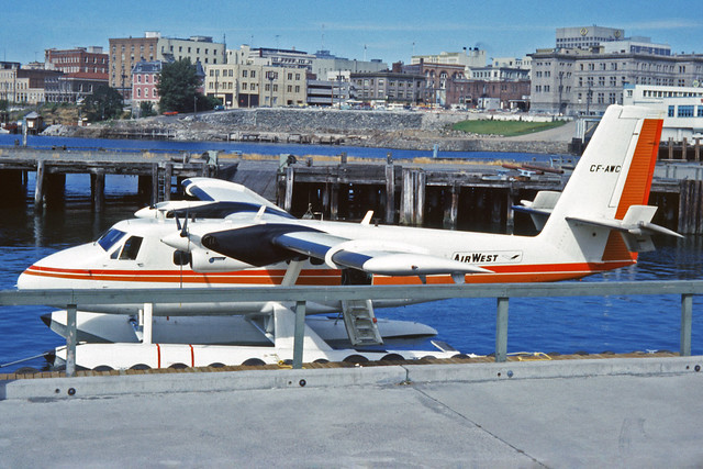 CF-AWC deHavilland Canada DHC6 Twin Otter 100 (floats) AirWest Airlines YWH 21JUL74