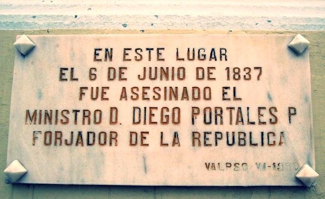 6 de junio de 1837 asesinado Diego Portales en Valparaiso
