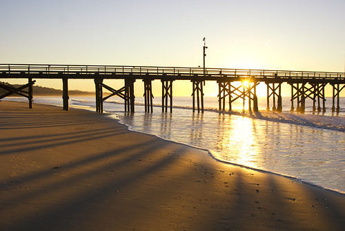 goleta beach california pier sunrise siilhouette geotagged nikon d80 nikond80 december 2010 free creativecommons