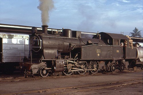 old train sumatra indonesia transport rail railway steam deli locomotive werkspoor 264t tebingtinggi
