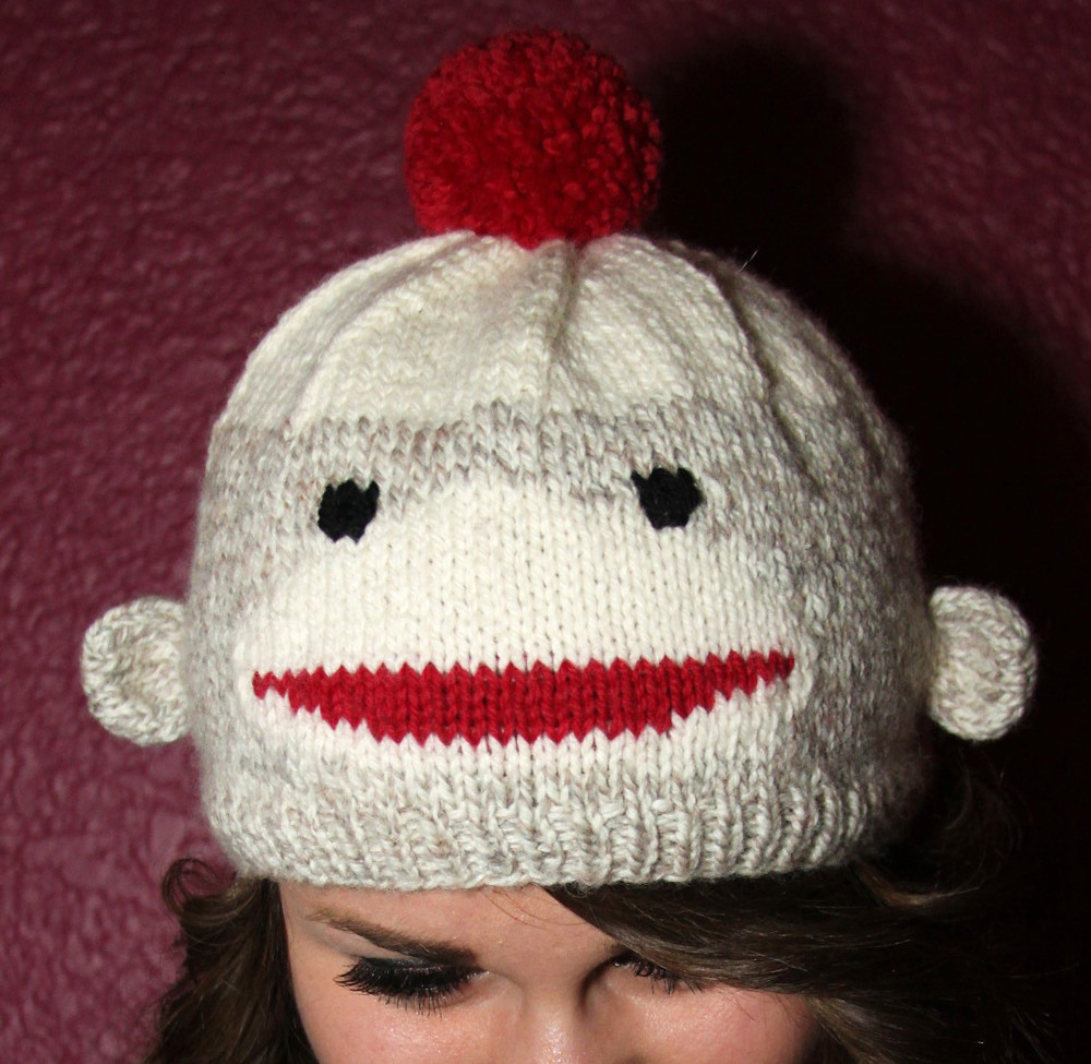 Hand Knit Sock Monkey Pattern Hat coming soon! | I've ...
