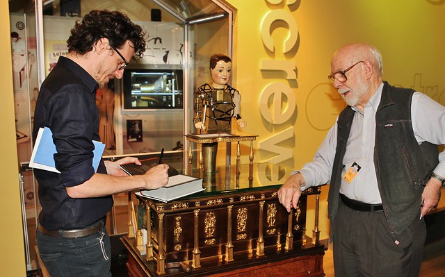 Hugo Cabret Author Selznick and Automaton at TFI   (5)