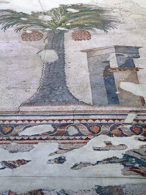 Detail of the 6th century mosaic floor from the Palatium Magnum (Constantinople's Great Palace), Palace Mosaic Museum, Istanbul
