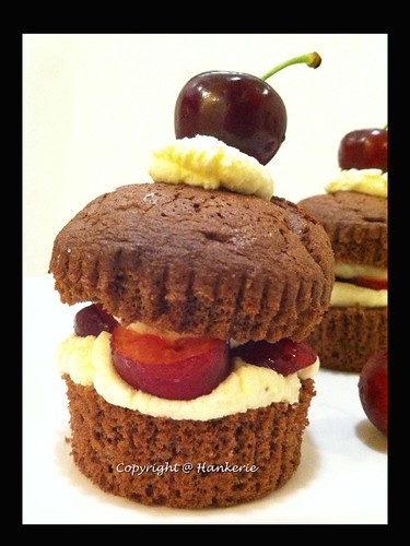 Cherry Chocolate Cupcakes | by hankerie