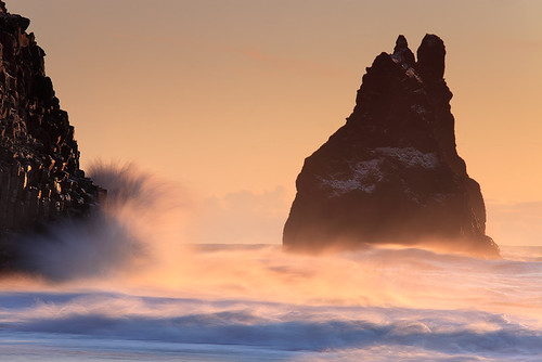 Winter Pinnacle - Reynisdrangar near Vík, Iceland | by orvaratli