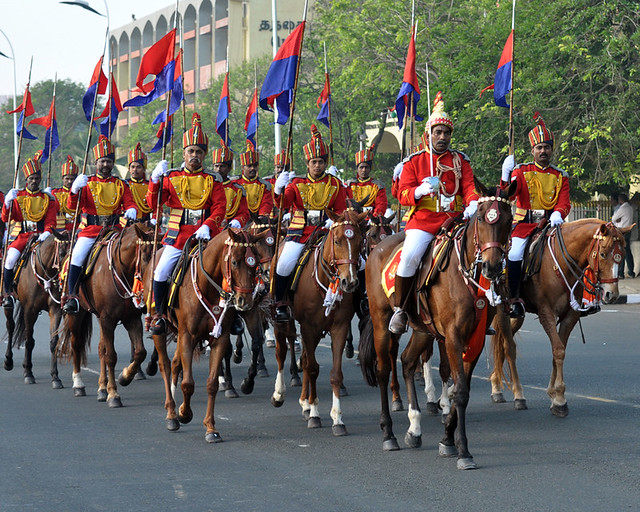 MOUNTED POLICE IN REPUBLIC DAY PARADE