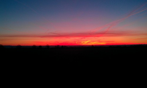 morning winter red sky sunrise frost frosty lincolnshire caistor wolds lincs howsham